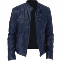 Men's Faux Leather Jacket Daily Fall & Winter Regular Coat Stand Collar Regular Fit Jacket Long Sleeve Solid Colored White Black Gray