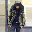 Men's Jacket Outdoor Street Daily Fall Winter Regular Coat Regular Fit Thermal Warm Windproof Breathable Streetwear Sporty Casual Jacket Long Sleeve Solid Color Pocket Green Black Pink / Faux Leather