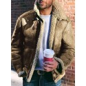 Men's Jacket Outdoor Street Daily Fall Winter Regular Coat Regular Fit Thermal Warm Breathable Streetwear Sporty Casual Jacket Long Sleeve Solid Color Fur Trim Pocket Green Black Khaki