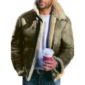 Men's Jacket Outdoor Street Daily Fall Winter Regular Coat Regular Fit Thermal Warm Breathable Streetwear Sporty Casual Jacket Long Sleeve Solid Color Fur Trim Pocket Green Black Khaki