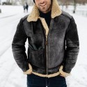 Men's Jacket Outdoor Street Daily Fall Winter Regular Coat Regular Fit Thermal Warm Breathable Streetwear Sporty Casual Jacket Long Sleeve Solid Color Fur Trim Pocket Green Black Khaki