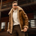Men's Jacket Outdoor Daily Fall Winter Short Coat Zipper Turndown Regular Fit Windproof Warm Streetwear Casual Jacket Long Sleeve Plain Pocket Quilted Black Red Brown / Polyester / Machine wash