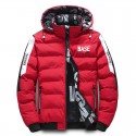 Men's Parka Outdoor Street Daily Fall Winter Regular Coat Regular Fit Warm Breathable Sporty Casual Jacket Long Sleeve Letter Pocket Full Zip Black Yellow Khaki / Going out