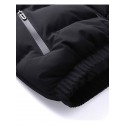 Men's Parka Outdoor Street Daily Fall Winter Regular Coat Stand Collar Regular Fit Warm Breathable Sporty Casual Jacket Long Sleeve Plain Pocket Full Zip Black Blue Wine / Going out