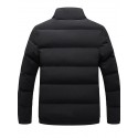 Men's Parka Outdoor Street Daily Fall Winter Regular Coat Stand Collar Regular Fit Warm Breathable Sporty Casual Jacket Long Sleeve Plain Pocket Full Zip Black Blue Wine / Going out