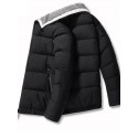 Men's Parka Outdoor Street Daily Fall Winter Regular Coat Stand Collar Regular Fit Warm Breathable Sporty Casual Jacket Long Sleeve Plain Pocket Full Zip Black Blue Wine / Going out