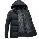 Men's Parka Daily Fall Winter Regular Coat Stand Collar Slim Waterproof Windproof Warm Multi layer Casual Jacket Long Sleeve Solid Color Pocket Black Yellow