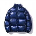 Men's Parka Outdoor Street Daily Fall Winter Short Coat Stand Collar Regular Fit Warm Breathable Streetwear Casual Jacket Long Sleeve Plain Pocket Black Blue Gray / Going out