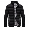 Men's Parka Outdoor Street Daily Fall Winter Regular Coat Stand Collar Regular Fit Breathable Streetwear Sporty Casual Jacket Long Sleeve Solid Color Pocket Green Blue Gray / Going out