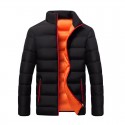Men's Parka Outdoor Street Daily Fall Winter Regular Coat Stand Collar Regular Fit Breathable Streetwear Sporty Casual Jacket Long Sleeve Solid Color Pocket Green Blue Gray / Going out