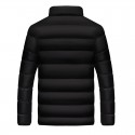 Men's Parka Outdoor Street Daily Fall Winter Regular Coat Stand Collar Regular Fit Breathable Streetwear Sporty Casual Jacket Long Sleeve Solid Color Pocket Green Blue Gray / Going out