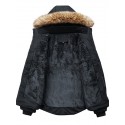 Men's Parka Outdoor Street Daily Fall Winter Regular Coat Regular Fit Warm Breathable Sporty Casual Jacket Long Sleeve Plain Fur Trim Pocket Black Khaki Red / Going out