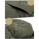 Men's Parka Outdoor Street Daily Fall Winter Long Coat Regular Fit Thermal Warm Breathable Sporty Casual Jacket Long Sleeve Solid Color Fur Trim Pocket Green Blue Khaki / Full Zip / Cotton