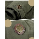 Men's Parka Outdoor Street Daily Fall Winter Long Coat Regular Fit Thermal Warm Breathable Sporty Casual Jacket Long Sleeve Solid Color Fur Trim Pocket Green Blue Khaki / Full Zip / Cotton