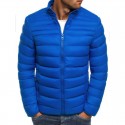 suppion men autumn winter fashion solid color slim fit zipper warm down jacket packable light coat gray