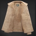 Men's Parka Outdoor Street Daily Fall Winter Long Coat Regular Fit Thermal Warm Breathable Sporty Casual Jacket Long Sleeve Solid Color Fur Trim Pocket Army Green Khaki Navy Blue / Cotton / Going out
