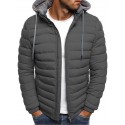 Men's Jacket Parka Plaid / Check Lake blue / Navy / Black S / M / L