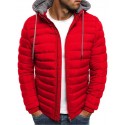 Men's Jacket Parka Plaid / Check Lake blue / Navy / Black S / M / L