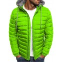 Men's Jacket Parka Plaid / Check Lake blue / Navy / Black S / M / L