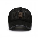 Men's Simple Baseball Cap Dailywear Outdoor Mesh Letter Black Dark Gray Hat Windproof Breathable Ultraviolet Resistant Fall Spring Summer Fashion Quick Drying Sunshade Cap Washable Trendy Baseball Hat