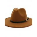 Unisex Party Bucket Hat Solid Colored Hat Classic and Simple Wide Brim Fedora Hat For Men solid color