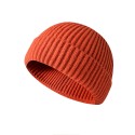 Men's Simple Beanie Slouchy Daily Outdoor Knitted Pure Color Hat Windproof Breathable Sports Fall Winter Men Hats All-match Thicken Warmth Landlord Cap Skull Cap - Black