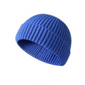 Men's Simple Beanie Slouchy Daily Outdoor Knitted Pure Color Hat Windproof Breathable Sports Fall Winter Men Hats All-match Thicken Warmth Landlord Cap Skull Cap - Black