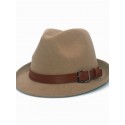 Men's Classic & Timeless Fedora Hat Party Festival Pure Color Pure Color Hat Comfort Warm Breathable / Fall / Winter / Spring / Summer / 1 PC