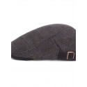 Men's Casual Flat Cap Street Daily Outdoor Print Plaid Hat Windproof Comfort Breathable / Fall / Winter / 1 PC