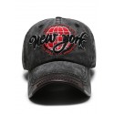 Men's Simple Baseball Cap Dailywear Outdoor Embroidery Letter Grey Black Hat Windproof Breathable Ultraviolet Resistant / Fall / Spring / Summer