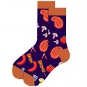 1 Pair Men's Socks Cute Fashion Novelty Colorful Socks Sports Outdoor Black and Yellow hosiery ankle socks