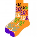 1 Pair Men's Socks Cute Fashion Novelty Colorful Socks Sports Outdoor Black and Yellow hosiery ankle socks