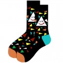 1 Pair Men's Socks Cute Fashion Novelty Colorful Socks Sports Outdoor Black and Yellow hosiery ankle socks