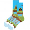 1 Pair Men's Socks Cute Fashion Novelty Colorful Socks Sports Outdoor Black and Yellow hosiery ankle socks