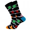 1 Pair Men's Fashion Novelty Socks Colorful Dress Crew Socks Sports Outdoor White Cute Funky Patterned Casual Cotton Socks Cartoon Autumn And Winter Plaid Colorful Retro Business Party Dress