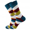 1 Pair Men's Fashion Novelty Socks Colorful Dress Crew Socks Sports Outdoor White Cute Funky Patterned Casual Cotton Socks Cartoon Autumn And Winter Plaid Colorful Retro Business Party Dress