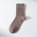 Men's Socks Solid Colored Stockings Warm Business Yellow 1 Pair