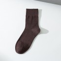 Men's Socks Solid Colored Stockings Warm Business Yellow 1 Pair