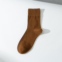 Men's Socks Solid Colored Stockings Warm Business Yellow 1 Pair
