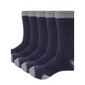 Men's 5 Pairs Socks Sport Socks / Athletic Socks Casual Socks Fashion Comfort Solid Colored Medium Spring, Fall, Winter, Summer Multi color Black Blue