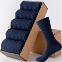 Men's 5 Pairs Socks Casual Socks Comfort Solid Colored Medium Fall & Winter Multi color Black 4 Black 1