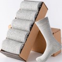 Men's 5 Pairs Socks Casual Socks Comfort Solid Colored Medium Fall & Winter Multi color Black 4 Black 1