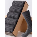 Men's 5 Pairs Socks Casual Socks Comfort Solid Colored Medium Fall & Winter Multi color Black 4 Black 1