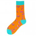 Comfort Novelty 1 Pair Men's Socks Socks Medium Black Harajuku happy socks men's funny combed cotton dress casual socks colorful novelty skateboard socks men Snack pattern