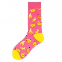 Comfort Novelty 1 Pair Men's Socks Socks Medium Black Harajuku happy socks men's funny combed cotton dress casual socks colorful novelty skateboard socks men Snack pattern
