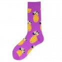 Comfort Novelty 1 Pair Men's Socks Socks Medium Black Harajuku happy socks men's funny combed cotton dress casual socks colorful novelty skateboard socks men Snack pattern