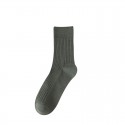 Men's 3 Pairs Socks Sport Socks / Athletic Socks Casual Socks Fashion Comfort Solid Colored Medium Fall & Winter White Black Army Green