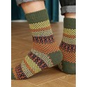 Men's 5 Pairs Socks Fashion Comfort Multi Color Warm Fall & Winter Multi color Black 1 Black