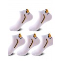 Men's 5 Pairs Socks Casual Socks Comfort Multi Color Thin Spring Summer Multi color White Black