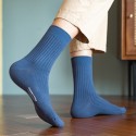 Men's Socks Solid Colored Stockings Socks Warm Athleisure Green 1 Pair